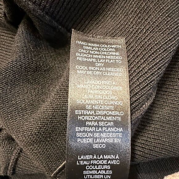 WHITE HOUSE BLACK MARKET Sequin Lightweight 3/4 Sleeve Pullover Sweater Medium - Picture 5 of 9